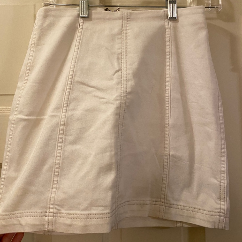 Free people white mini skirt